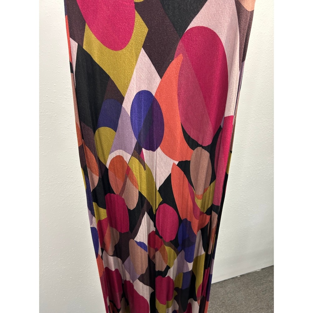 Willow & Clay Womens XL Geometric Abstract Circle Print Maxi Skirt Multicolor